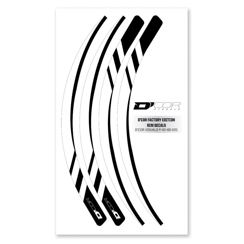 D'COR VISUALS RIM DECALS WHITE 4 PC SET 40-80-221