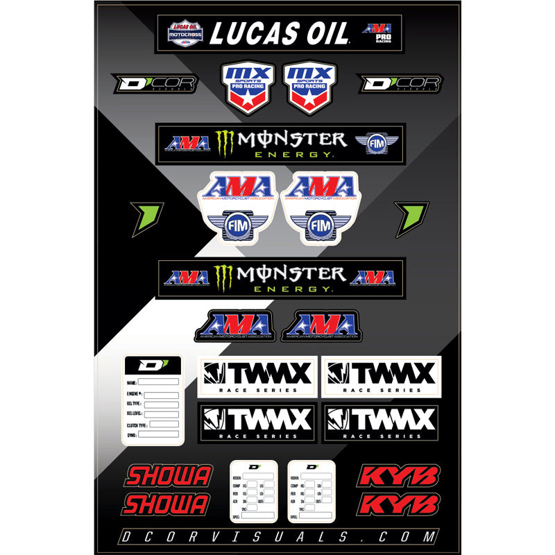 D'COR VISUALS DECAL SHEET 12MIL SERIES LOGOS 40-90-116