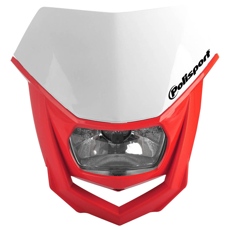 POLISPORT HALO HEADLIGHT  WH/RED 67465448