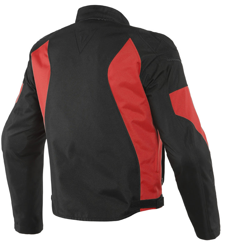 DAINESE MISTICA TEX JACKET BLACK/LAVA-RED 1735250-B78-52