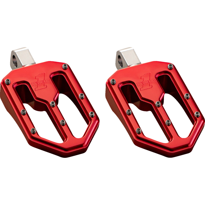 PRO-ONE PERF.MFG. PRO PEG, MOTO V1, BILLET FOOT PEGS, RED ANODIZE 500751R