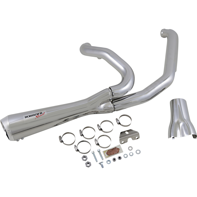 BASSANI XHAUST 17-UP FL EXHAUST 2:1 SHORT MEGA CHR 1F42R