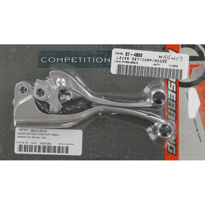 MOOSE RACING COMP LEVER SET BLK YZF250/450F 09 0610-0215