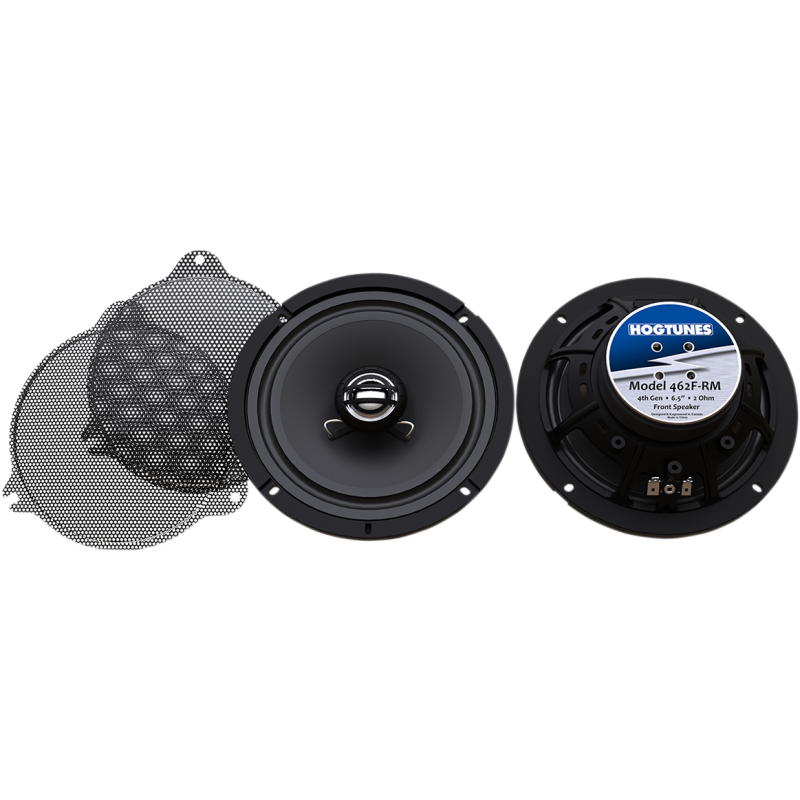 HOGTUNES 2 OHM 6.5" FRONT SPEAKERS W FLH GRILLS 14+ MODELS 462F-RM