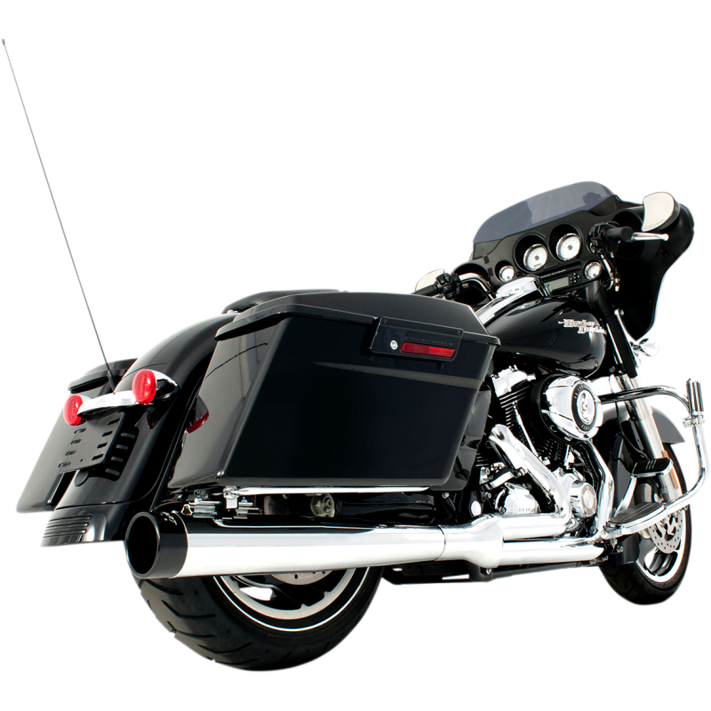 RINEHART RACING 95-08 FLH 2:1 SYSTEM CHRM W/BLK END CAP 200-0104