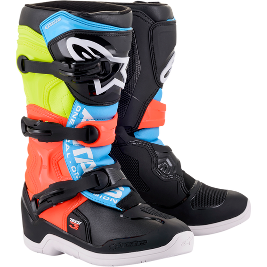 ALPINESTARS BOOT T3S YTH BK/YL/RD 8 2014018-1538-8