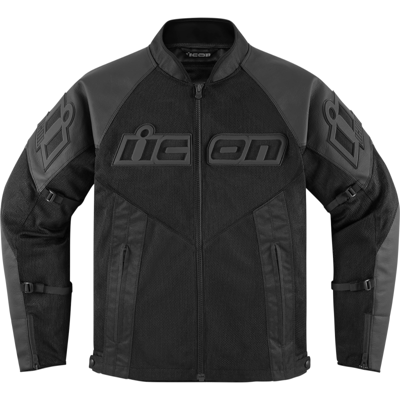 ICON MESH AF CE LEATHER JKT BK 2XL 2810-3901