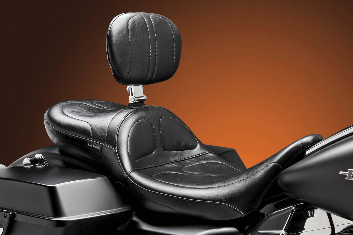 LE PERA MAVERICK DDLL WITH BACKREST STITCHED BLACK 08-23 FL LK-957DLBR