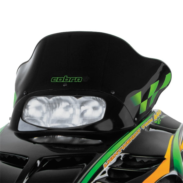POWERMADD WINDSHIELD LOW 13.5" BK W/GR CHECK A/C 12220