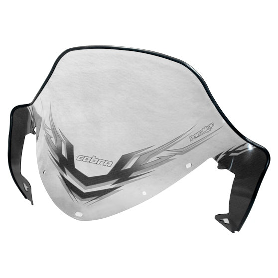 POWERMADD WINDSHIELD MID 13" CLR W/BK GRAP POL 11931