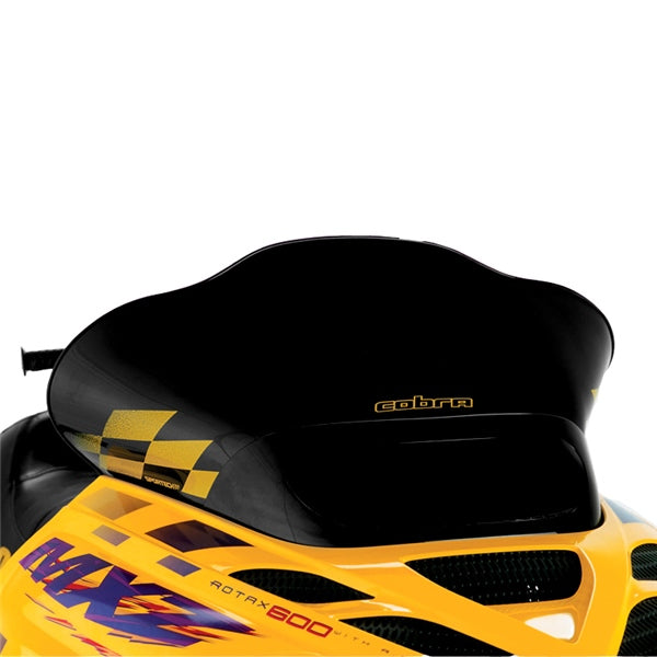 POWERMADD WINDSHIELD LOW 13.25" BK W/YL CHECK 13225