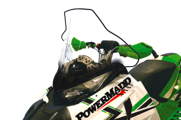 POWERMADD WINDSHIELD TALL 19" CLR W/BK GRAP A/C 12040