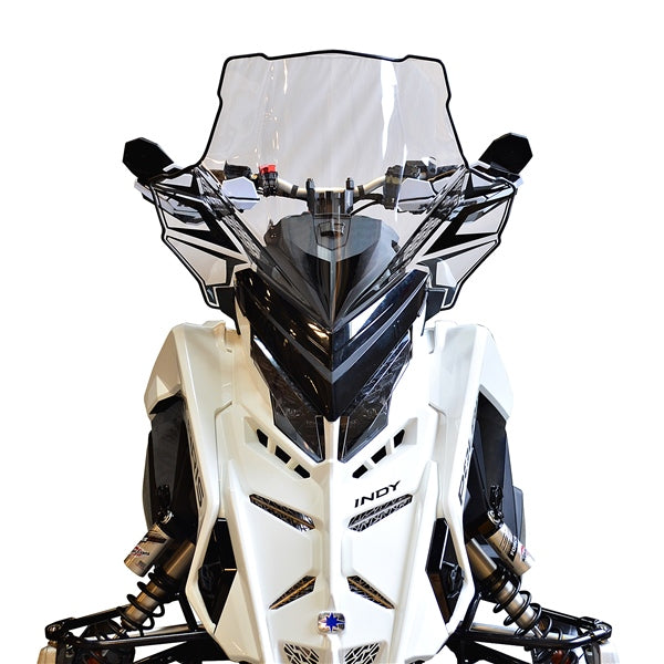 POWERMADD WINDSHIELD TALL 20" CLR W/BL GRAP POL 14640