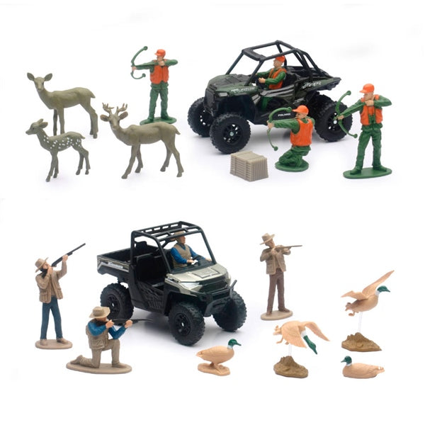 NEW RAY TOYS SCARE MODEL WILDLIFE HUNTER SET RZR SS-76085