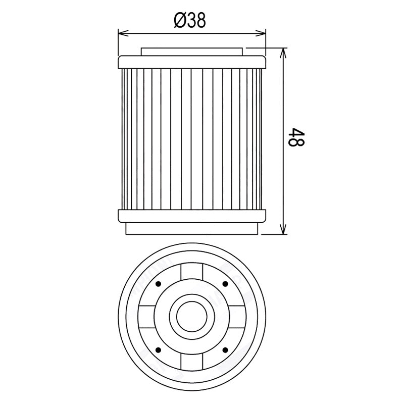 CHAMPION OIL FILTER COF043 (HF143) COF043