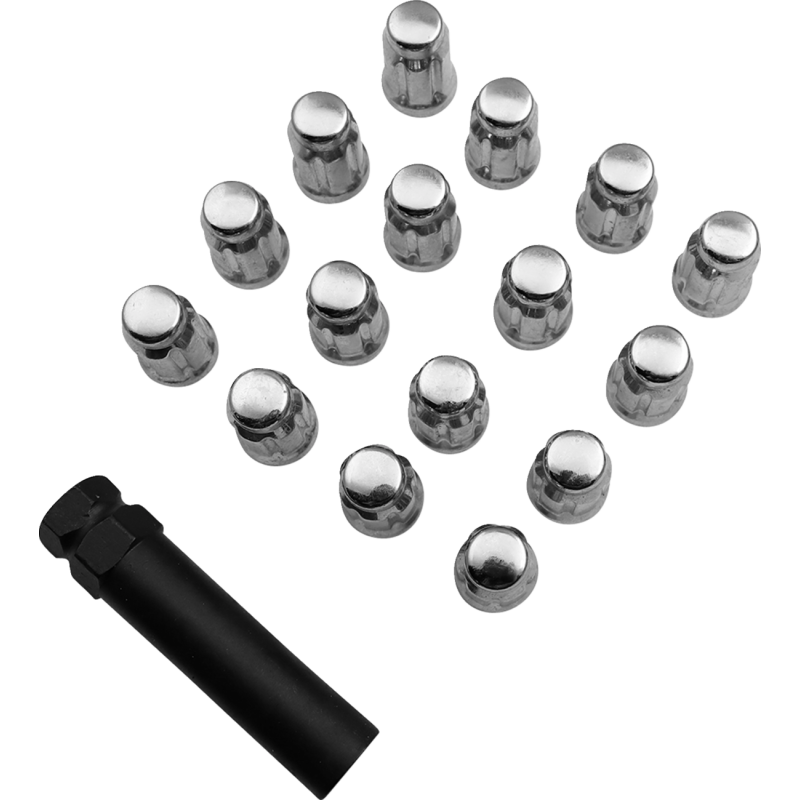 MOOSE UTILITY DIVISION 12MM X 1.5 CHROME LUG NUT SPLINED (16) W/LUG NUT KEY SPMO3807L4