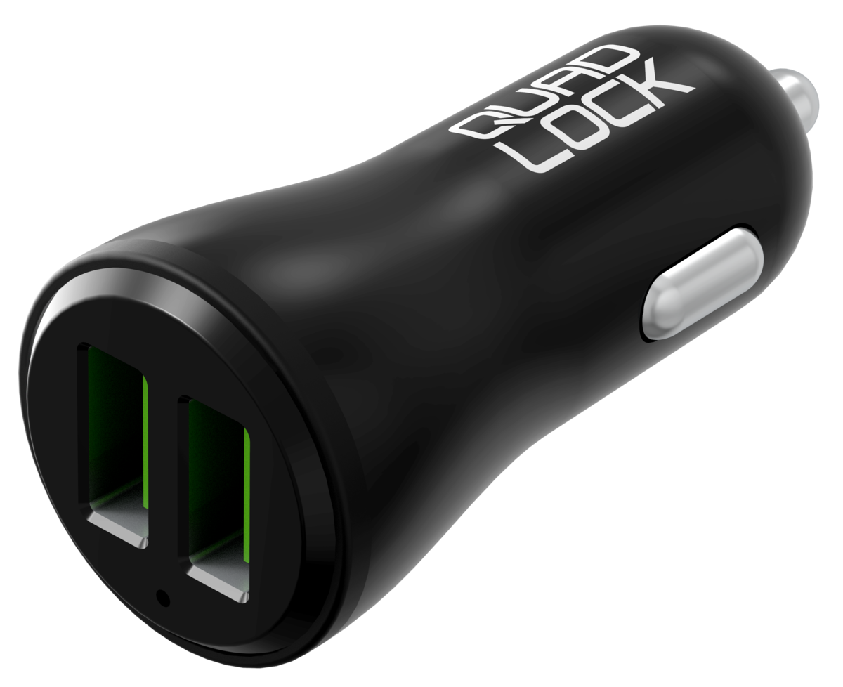 QUAD LOCK QUADLOCK DUAL USB 12V CAR CHARGER QLA-DCC