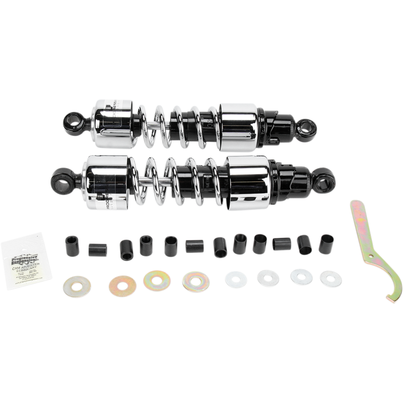 PROGRESSIVE SUSPENSION 13.0" CHROME CRUISER 412-SERIES SHOCKS 412-4212C