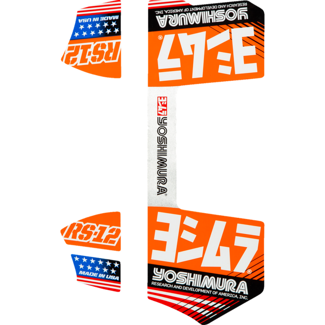 YOSHIMURA RS-12 OE BRANDED 4 PC DECAL KT ORG RS12-NB014