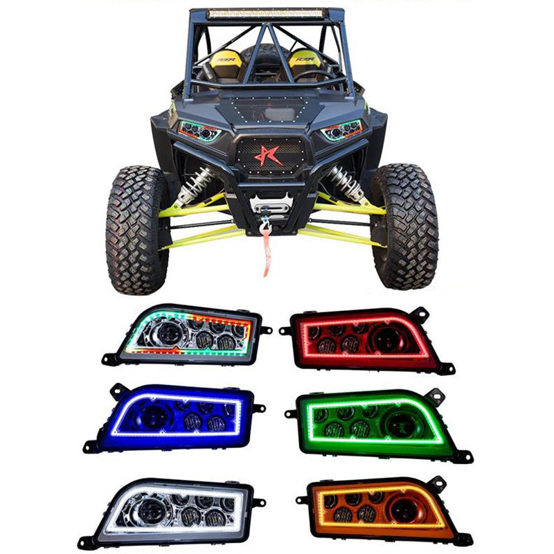 ITL RZR1000 RGB HEADLIGHT KIT CHROME 212031