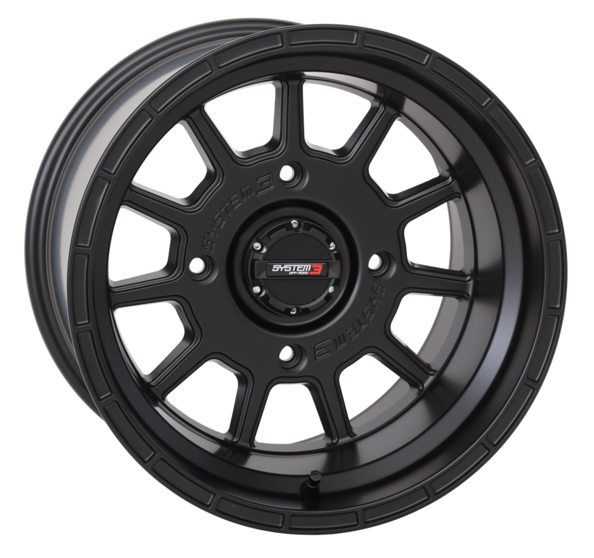 SYSTEM 3 14X7 4/156 4+3 (+10MM) ST5 MATTE BLACK 14S3-5156