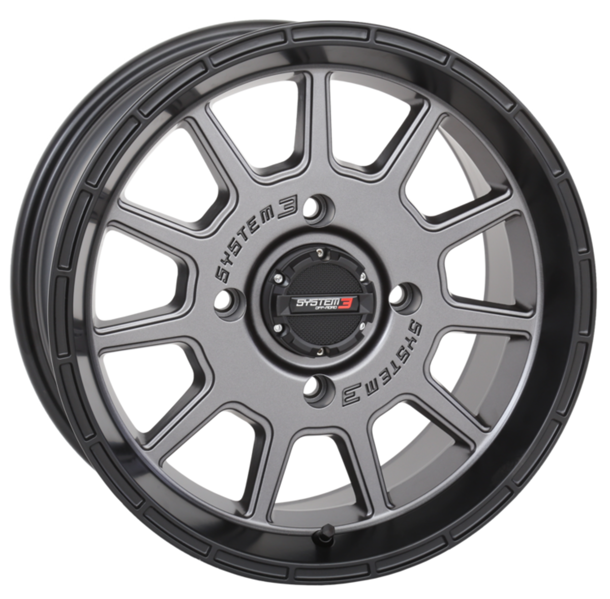SYSTEM 3 14X7 4/156 4+3 (+10MM) ST5 GUN MET GREY 14S3-5356
