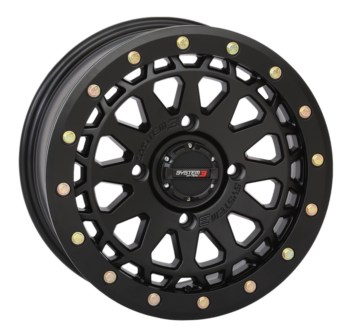 SYSTEM 3 15X7 4/137 6+1 (+45MM) SB6 MATTE BLACK 15S3-6538