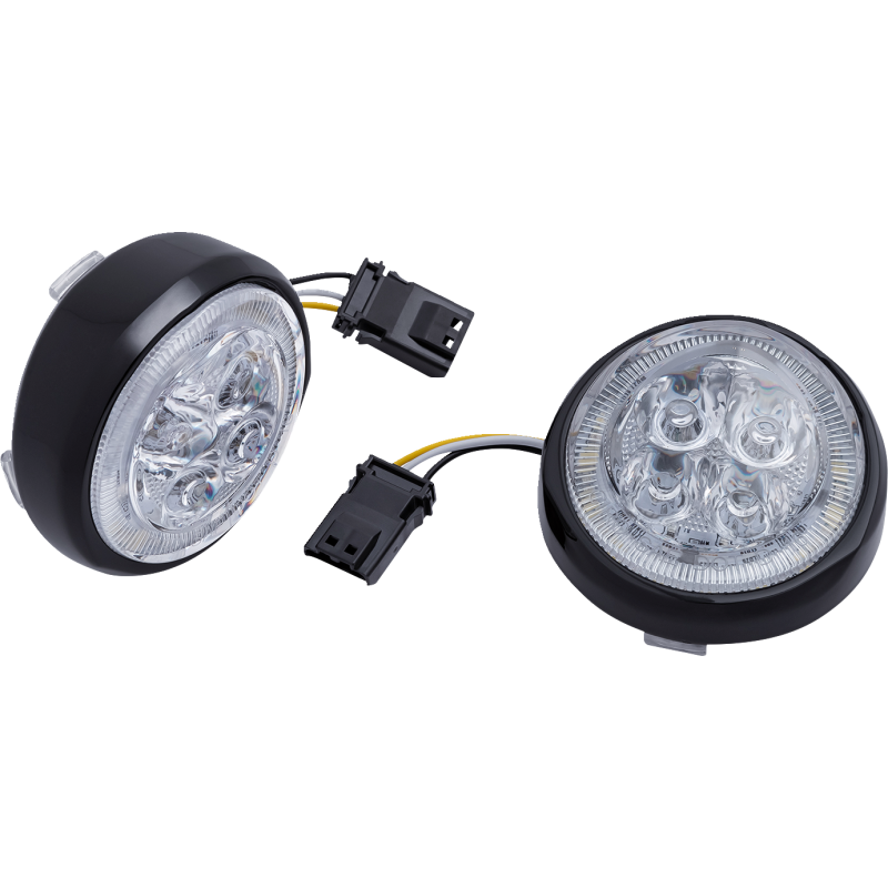 CIRO LLC TURN SIGNAL INSERT - FRONT - BLACK/CLEAR 45423