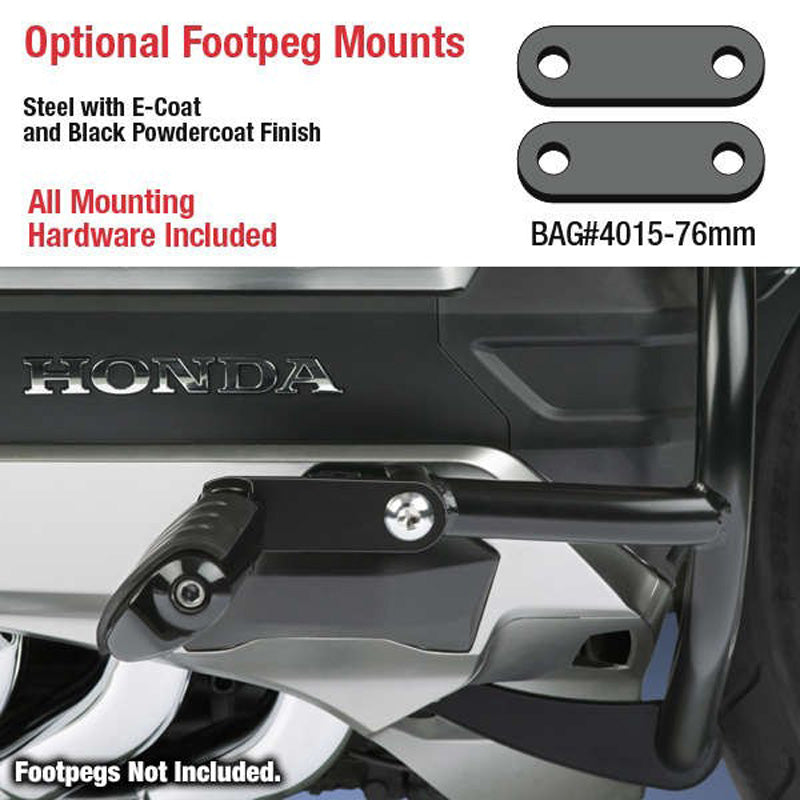 NATIONAL CYCLE GL1800 FOOTPEG MOUNT76MMBLACK BAG_4015-76MM
