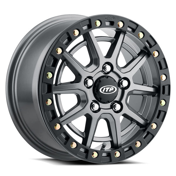 ITP 15X7 5X4.5 6+1 SD10 BEADLOCK GY  WHEEL 1522850708B