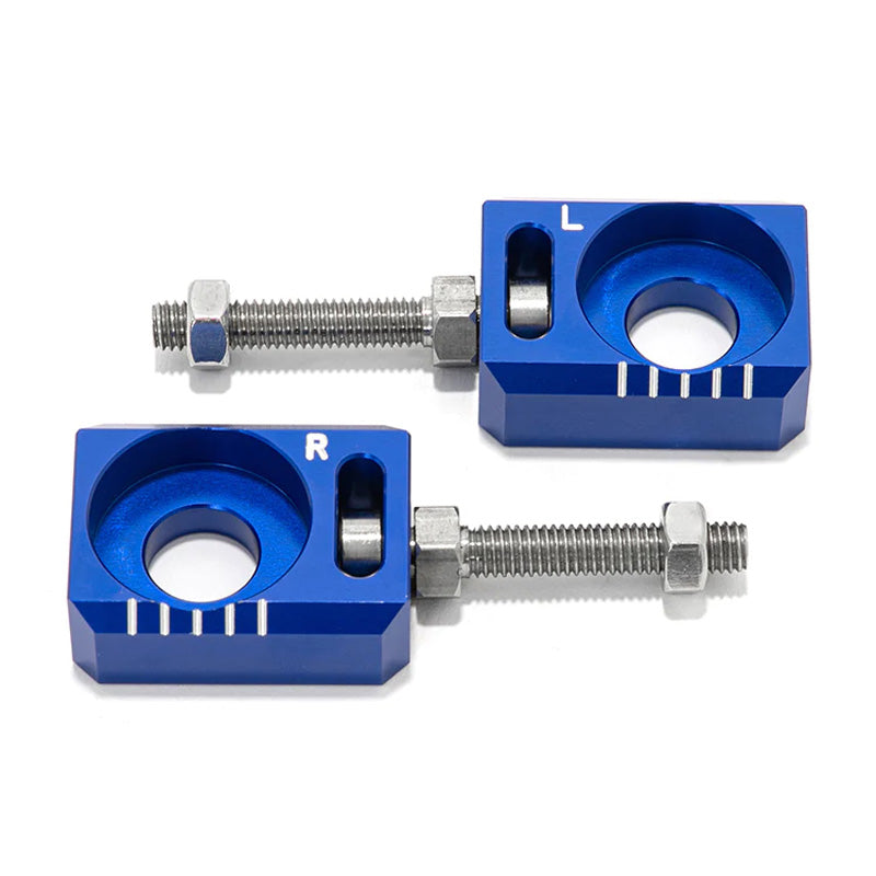 TOXIC CHAIN ADJUSTER AXLE BLOCK SUR-RON LBX BLUE 2166014