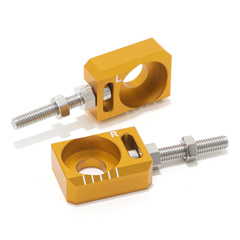 TOXIC CHAIN ADJUSTER AXLE BLOCK SUR-RON LBX GOLD 2166017