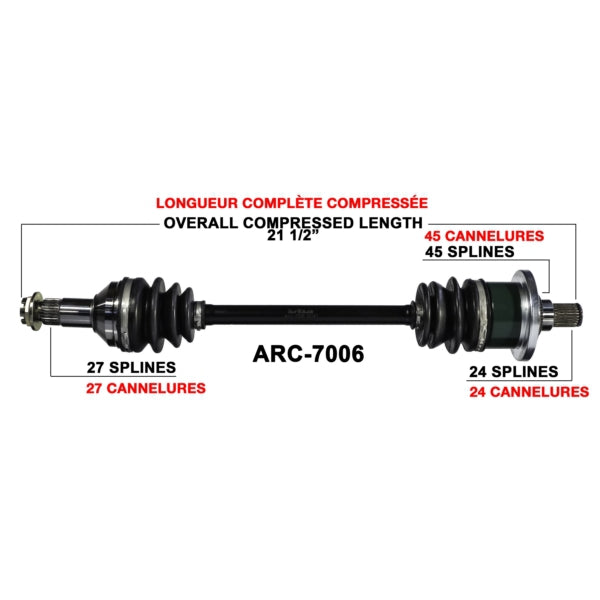 TRAKMOTIVE AXLE COMPL A/C TRAKMOTIVE ARC-7006