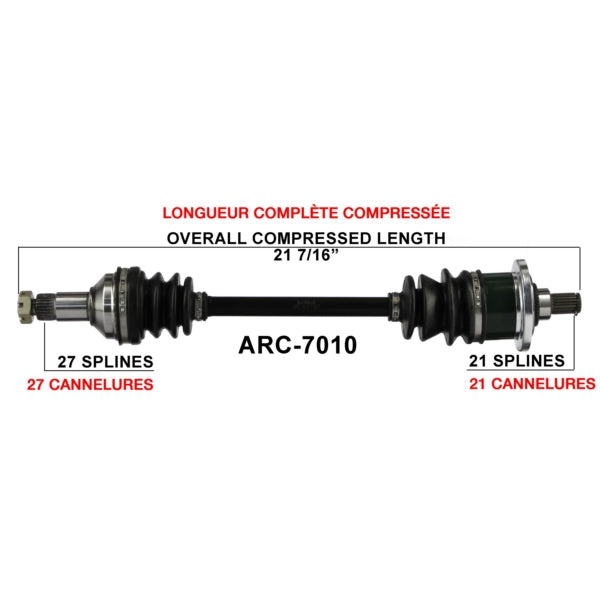 TRAKMOTIVE AXLE COMPL A/C TRAKMOTIVE ARC-7010