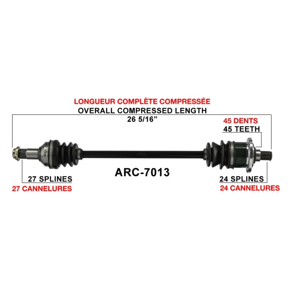 TRAKMOTIVE AXLE COMPL A/C TRAKMOTIVE ARC-7013
