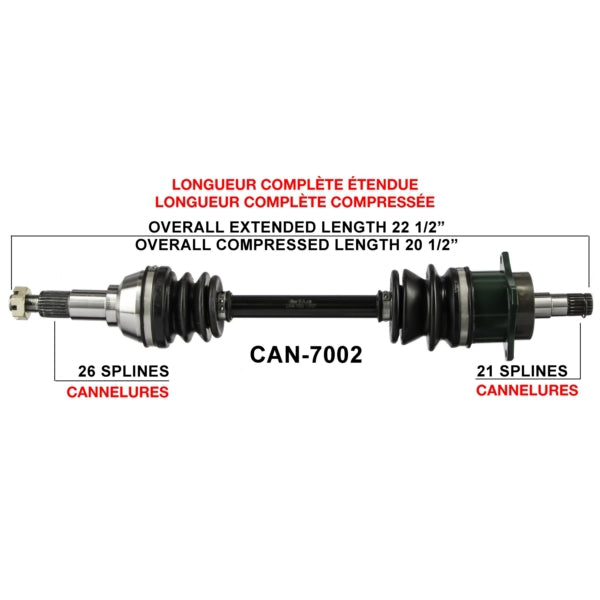 TRAKMOTIVE AXLE COMPL C-AM TRAKMOTIVE CAN-7002