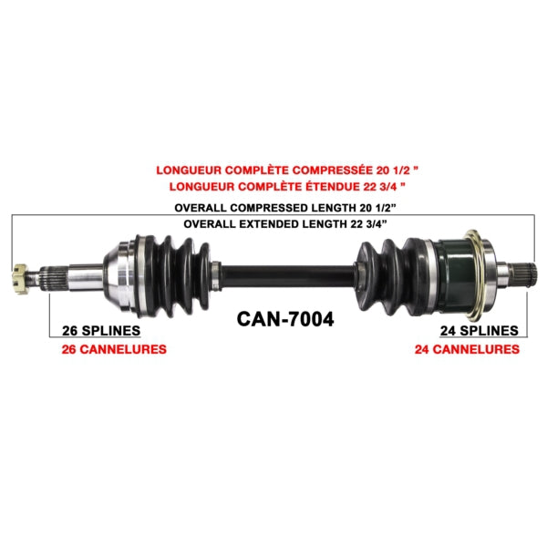 TRAKMOTIVE AXLE COMPL C-AM TRAKMOTIVE CAN-7004
