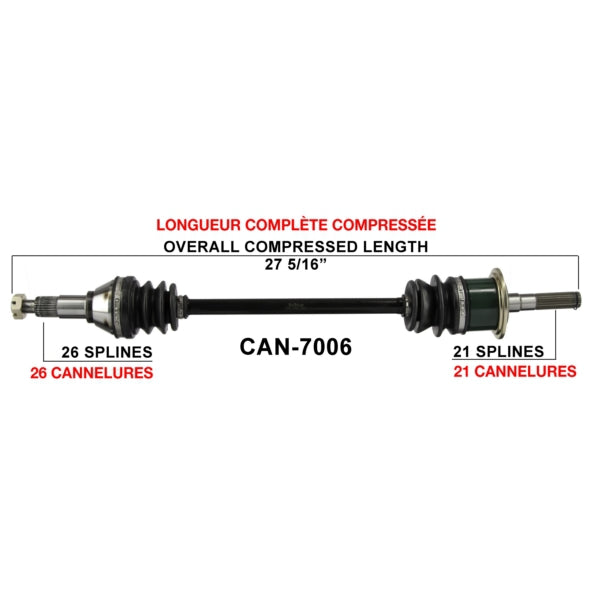 TRAKMOTIVE AXLE COMPL C-AM TRAKMOTIVE CAN-7006