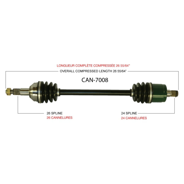 TRAKMOTIVE AXLE COMPL C-AM TRAKMOTIVE CAN-7008