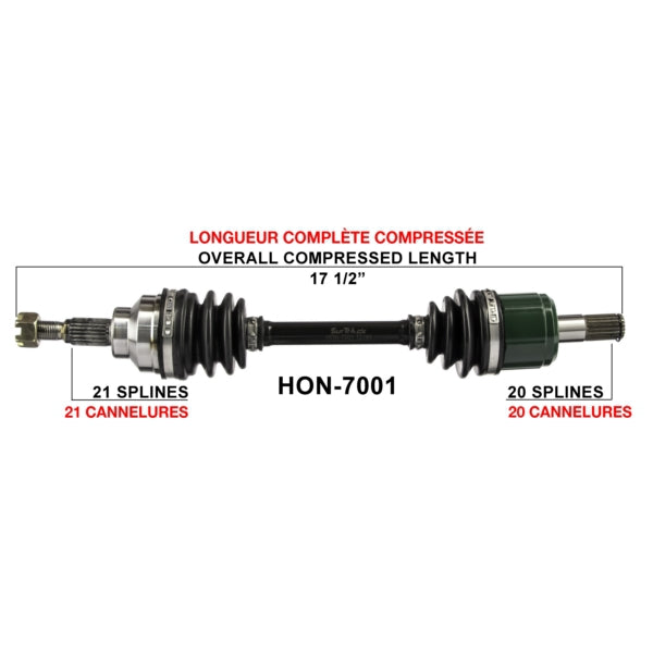 TRAKMOTIVE AXLE COMPL HON TRAKMOTIVE HON-7001