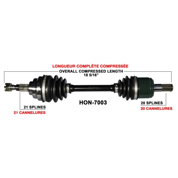 TRAKMOTIVE AXLE COMPL HON TRAKMOTIVE HON-7003