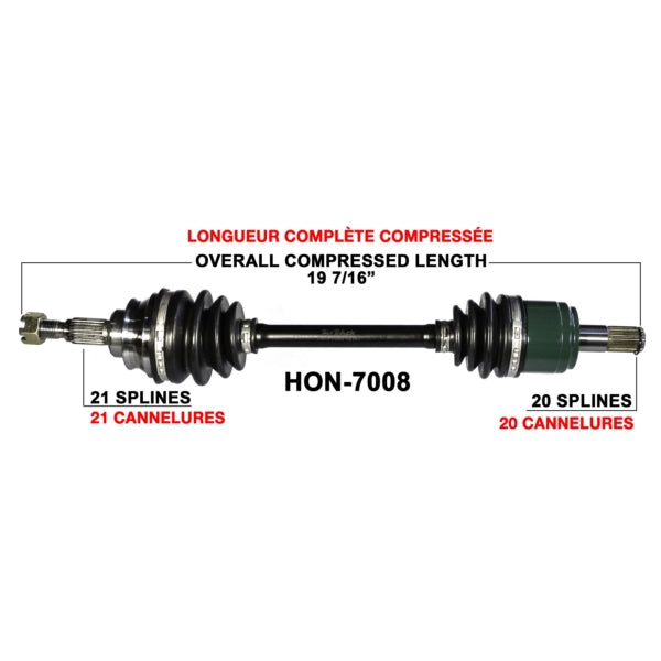 TRAKMOTIVE AXLE COMPL HON TRAKMOTIVE HON-7008