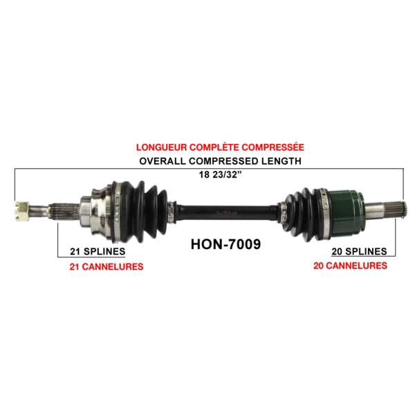 TRAKMOTIVE AXLE COMPL HON TRAKMOTIVE HON-7009