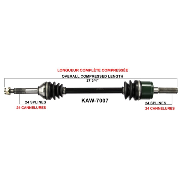 TRAKMOTIVE AXLE COMPL KAWA TRAKMOTIVE KAW-7007