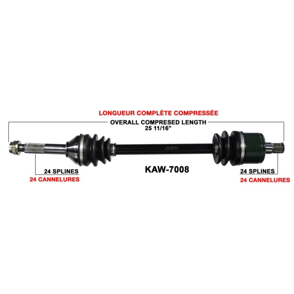 TRAKMOTIVE AXLE COMPL KAWA TRAKMOTIVE KAW-7008