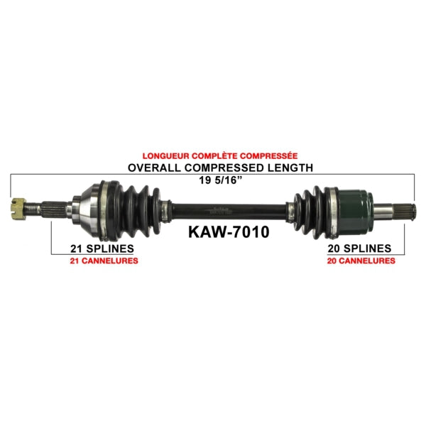 TRAKMOTIVE AXLE COMPL KAWA TRAKMOTIVE KAW-7010