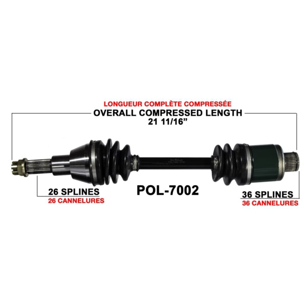 TRAKMOTIVE AXLE COMPL POL TRAKMOTIVE POL-7002
