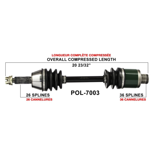 TRAKMOTIVE AXLE COMPL POL TRAKMOTIVE POL-7003