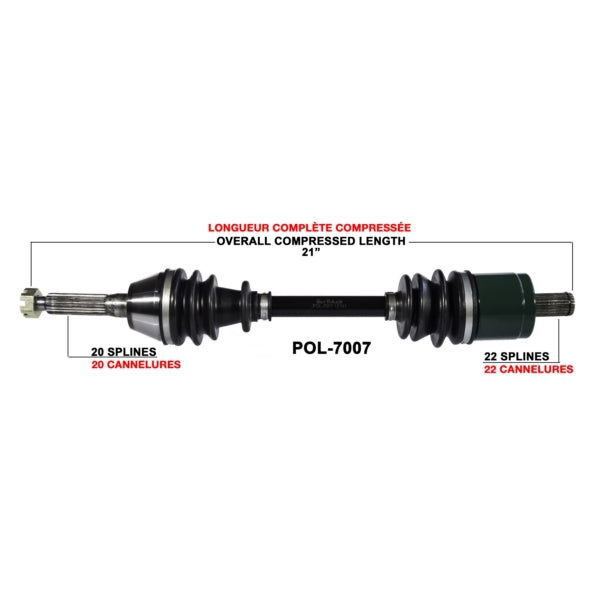 TRAKMOTIVE AXLE COMPL POL TRAKMOTIVE POL-7007