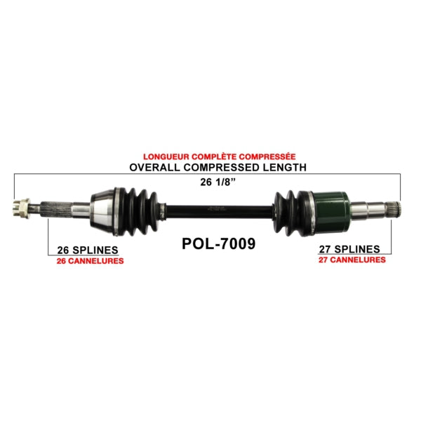 TRAKMOTIVE AXLE COMPL POL TRAKMOTIVE POL-7009